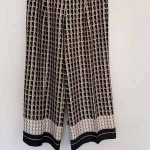 Ann Taylor Wide Leg Patterned Crop Pant  - Size 8